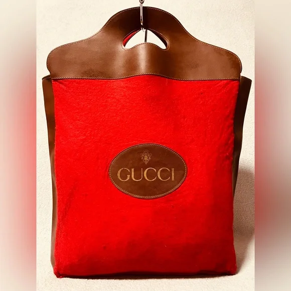 Gucci Vintage  Felt Shopper Tote Bag - Picture 7 of 15